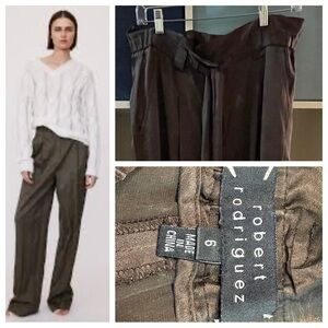 Robert Rodriguez Brown Wide-Leg Pants